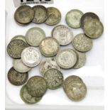 Twenty four George V silver sixpences and two Victorian. P&P Group 1 (£14+VAT for the first lot