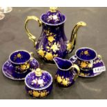 Bavarian batchelor coffee set with gilt decoration. P&P Group 3 (£25+VAT for the first lot and £5+