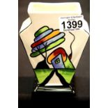 Lorna Bailey Art Deco Fantasia Cottage vase, H: 15 cm. P&P Group 2 (£18+VAT for the first lot and £