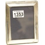 Hallmarked silver photo frame, 15 x 12 cm. P&P Group 1 (£14+VAT for the first lot and £1+VAT for