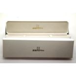 Zenith white gents wristwatch box with outer. P&P Group 1 (£14+VAT for the first lot and £1+VAT