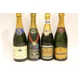 Four bottles of mixed NV champagnes. P&P Group 2 (£18+VAT for the first lot and £3+VAT for