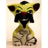 Lorna Bailey cat, Make my Day, H: 12 cm. P&P Group 2 (£18+VAT for the first lot and £3+VAT for