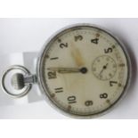 Crown wind military pocket watch with board arrow and GSTP Q14040, P&P Group 1 (£14+VAT for the