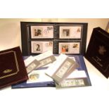 Four volumes of Benhams Royalty silk stamped envelopes with Diana mint stamp and other silks, 57