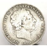 1820 - Silver Crown of King George III. P&P Group 1 (£14+VAT for the first lot and £1+VAT for