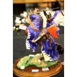 Arthur Legend and King ceramic sculpture by the Franklin Mint for the International Arthurian