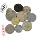 Ten different British copper tokens. P&P Group 1 (£14+VAT for the first lot and £1+VAT for