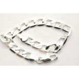 Stamped 925 silver curb chain, L: 20 cm. P&P Group 1 (£14+VAT for the first lot and £1+VAT for