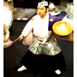 Japanese figure of a standing Samauri warrior H: 28 cm. P&P Group 3 (£25+VAT for the first lot