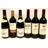 Six bottles of mixed French wine. P&P Group 3 (£25+VAT for the first lot and £5+VAT for subsequent