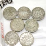Seven George V half crowns 1921-1935. P&P Group 1 (£14+VAT for the first lot and £1+VAT for