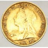 1897 Victoria half sovereign. P&P Group 1 (£14+VAT for the first lot and £1+VAT for subsequent lots)