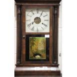 Seth Thomas wall mounted clock with decorative glass panel to the front. Not available for in-