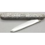 Hallmarked silver penknife, possibly William Needham. P&P Group 1 (£14+VAT for the first lot and £