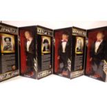 The Three Stooges character dolls Curly, Moe and Larry, approximate H: 40 cm, all boxed. P&P Group 3