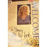 Framed page of At Home with Charlie Dimmock magazine, signed and dedicated. Not available for in-