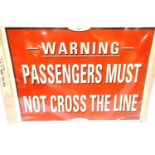 Reproduction metal sign railway related, 40 x 30 cm. P&P Group 1 (£14+VAT for the first lot and £1+