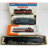 4x HO US Locomotives - All Boxed. P&P Group 2 (£18+VAT for the first lot and £3+VAT for subsequent