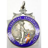 ICI boxed silver and enamel medal 1938. P&P Group 1 (£14+VAT for the first lot and £1+VAT for