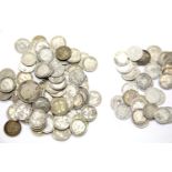 Quantity of pre 1920 silver coinage, mainly threepences, 180g. P&P Group 1 (£14+VAT for the first