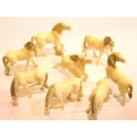 Eight antique ivory carved Chinese horses from the legend of Muwang. P&P Group 2 (£18+VAT for the