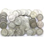 Box of George V shillings, 427g. P&P Group 1 (£14+VAT for the first lot and £1+VAT for subsequent