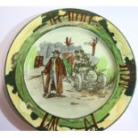 Royal Doulton series ware automobile and deaf man plate. P&P Group 1 (£14+VAT for the first lot