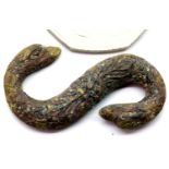 Tudor zoomorphic snake buckle/clasp - serpent eyes intact. P&P Group 1 (£14+VAT for the first lot