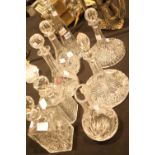 Eight crystal wine decanters by various makers including Thomas Webb Edinburgh crystal and Royal
