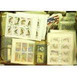 Approximately 6000 sets and singles of Cinderella Island stamps, cancelled 1970s packs of 100. P&P