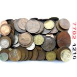 Box of British coins including £2 examples, no silver. P&P Group 3 (£25+VAT for the first lot and £
