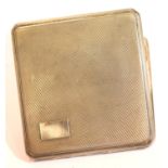 Hallmarked silver cigarette card case with gilt interior in original pouch, Birmingham assay 1939,