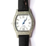 Precious Time ladies wristwatch on a leather strap. P&P Group 1 (£14+VAT for the first lot and £1+