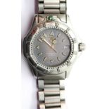 Tag Heuer Professional ladies steel cased quartz 200m wristwatch with date aperture, model WF1211-
