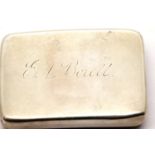 Antique Swedish solid silver snuff box by Emanuel Forssman c1868, 51g. P&P Group 1 (£14+VAT for