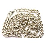 Heavy 925 silver curb chain. L:48 cm 34g. P&P Group 1 (£14+VAT for the first lot and £1+VAT for