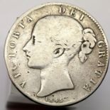 1845 - Silver Crown (Young Head) of Queen Victoria. P&P Group 1 (£14+VAT for the first lot and £1+