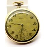 Tempo gold plated open face pocket watch, not working at lotting. P&P Group 1 (£14+VAT for the first