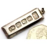 Pobjoy Mint hallmarked silver ingot, Sheffield assay 1977, 30g. P&P Group 1 (£14+VAT for the first