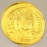 Byzantium AV Gold Solidus - Justinian I. P&P Group 1 (£14+VAT for the first lot and £1+VAT for