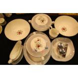 Part Royal Doulton Chateau Rose pattern dinner service. Not available for in-house P&P.