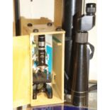 Boxed Janik Zoom 90-900 x microscope and a Russian spotting scope. P&P Group 3 (£25+VAT for the