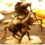 Single cast bronze Marley horse. P&P Group 3 (£25+VAT for the first lot and £5+VAT for subsequent