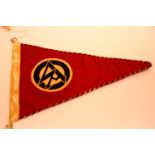 German WWII type SA red pennant. P&P Group 1 (£14+VAT for the first lot and £1+VAT for subsequent