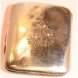 Silver cigarette case, London assay 71g. P&P Group 1 (£14+VAT for the first lot and £1+VAT for