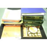 Collection of unused stamp albums including Avon and Stanley Gibbons. P&P Group 3 (£25+VAT for the