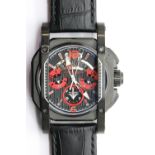 Visconti - Automatic 2 Squared Crono Monza Scaffale Red with Alligator Strap wristwatch - W105-00-