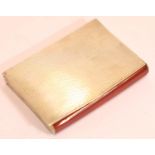 Art Deco sterling silver and red celluloid card case, fully hallmarked 1928. P&P Group 1 (£14+VAT