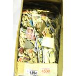 Box of stamps to paper, mainly Commonwealth. P&P Group 1 (£14+VAT for the first lot and £1+VAT for
